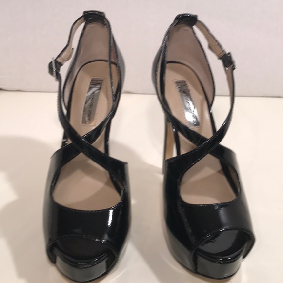 INC Patent Leather Heels With Crisscrossed Straps - Picture 2 of 8